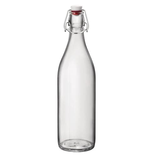 Bormioli Rocco Giara Glass Bottle with Airtight Clamp Lid, 33.75 oz
