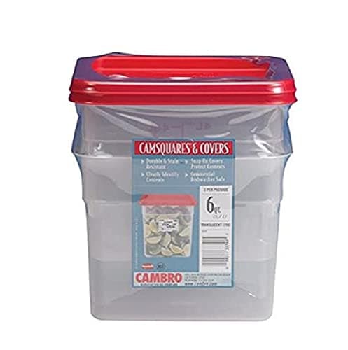 Cambro 6-Qt Translucent Square Containers 2-Pack