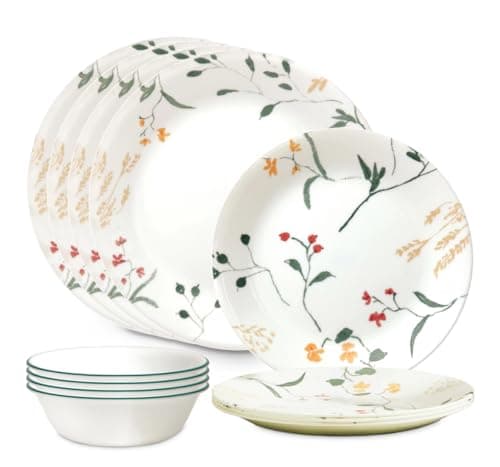 Corelle Vitrelle Wildflower Scatter 12-Piece Dinnerware Set