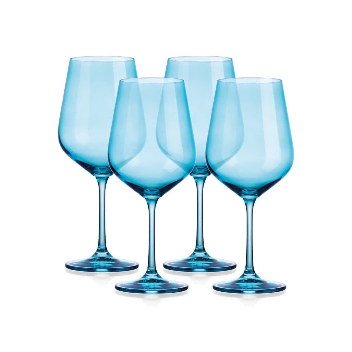 Godinger Wine Glasses Red Sky Blue Set of 4 19.5oz