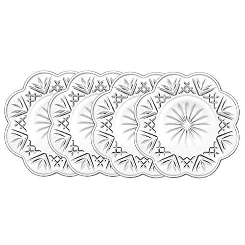 Godinger Lead Crystal Dublin Canape Plates Set of 4