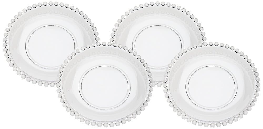 Godinger Chesterfield Glass Dessert Plates Set of 4