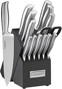 Cuisinart 15pc German Stainless Steel Hollow Handle Cutlery Block Set