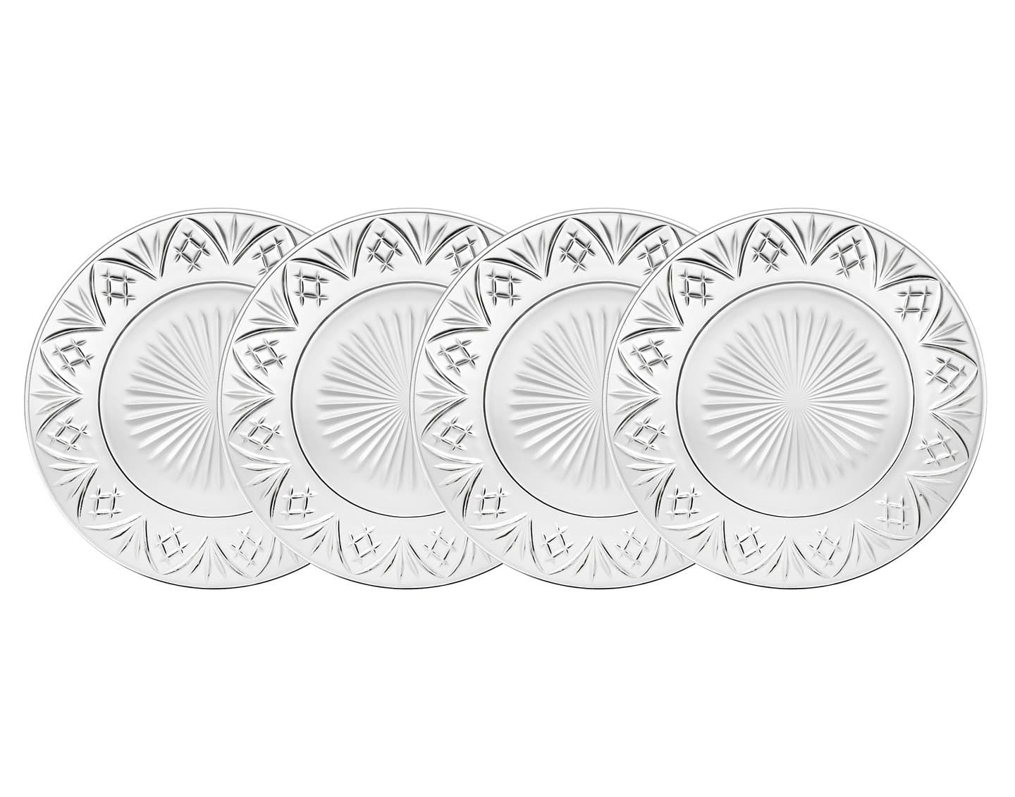 Godinger Serving Plates Dublin Crystal Set of 4 10.5in