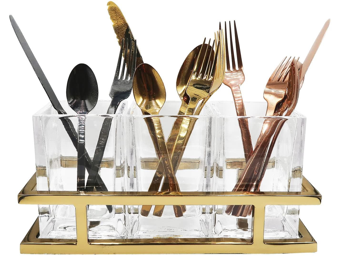 Godinger Flatware Gold Caddy Organizer