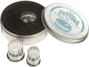 Ateco Fluted Edge Round Cutters 11 Pc Set
