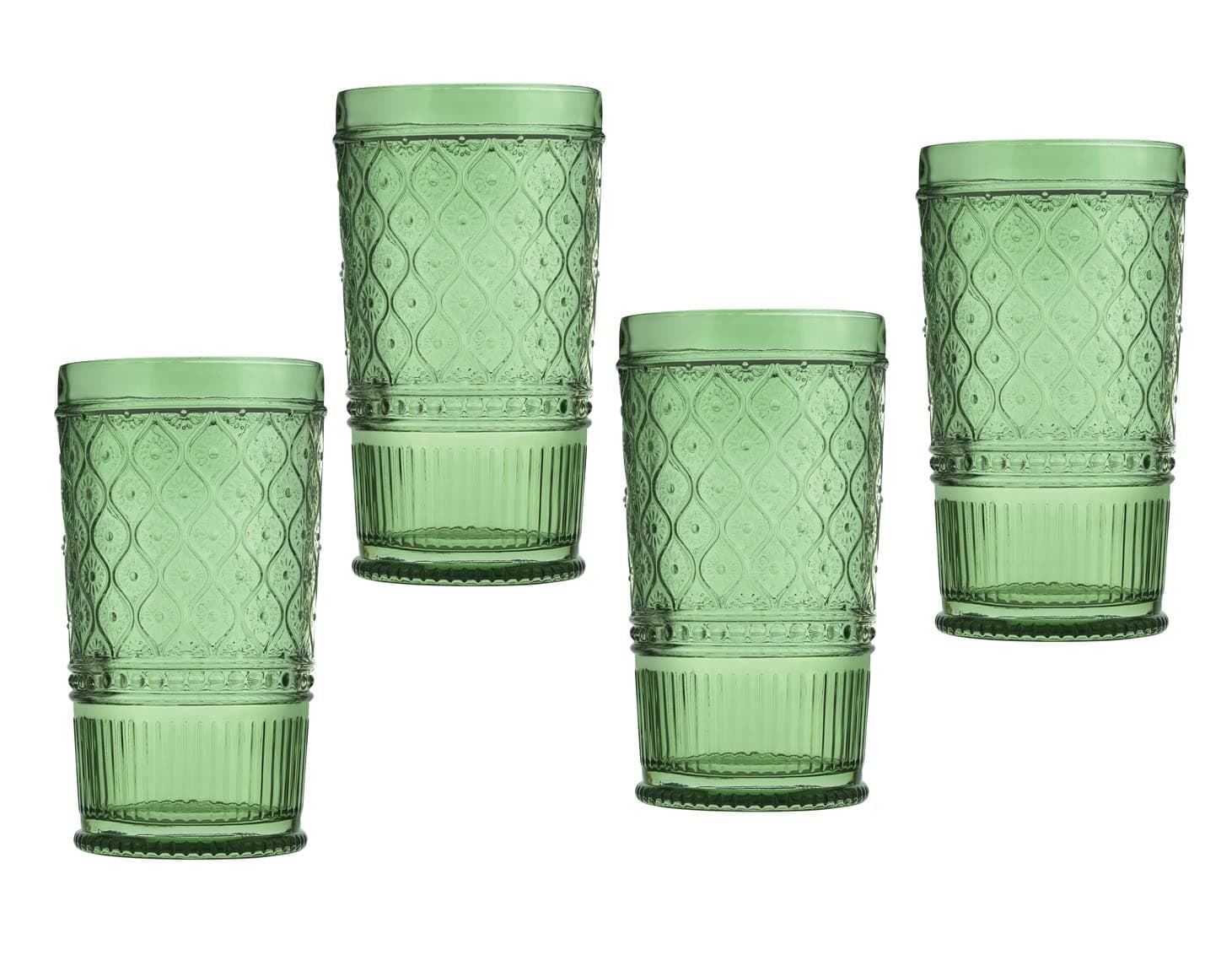 Godinger Claro Highball Glasses Sage Set of 4 17oz