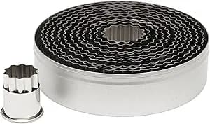 Ateco Fluted Edge Round Cutters 12 Pc Set