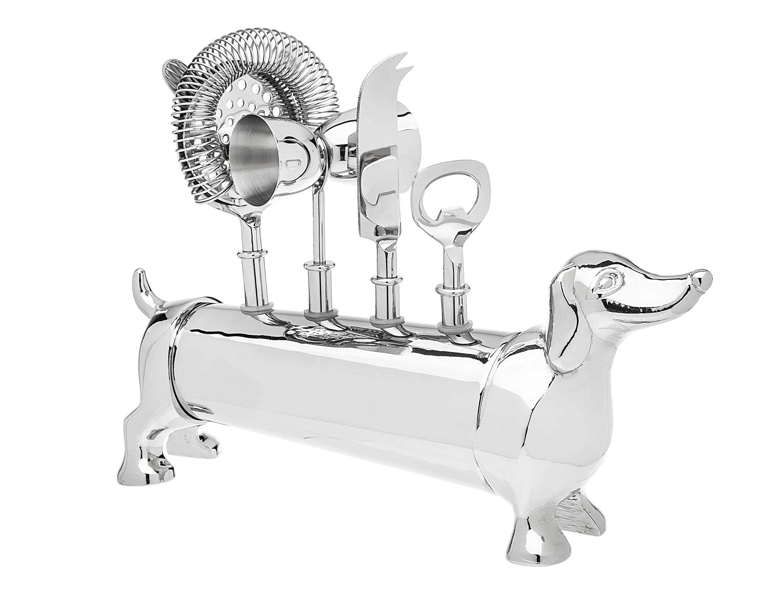 Godinger Bar Tool Set with Stand Dachshund