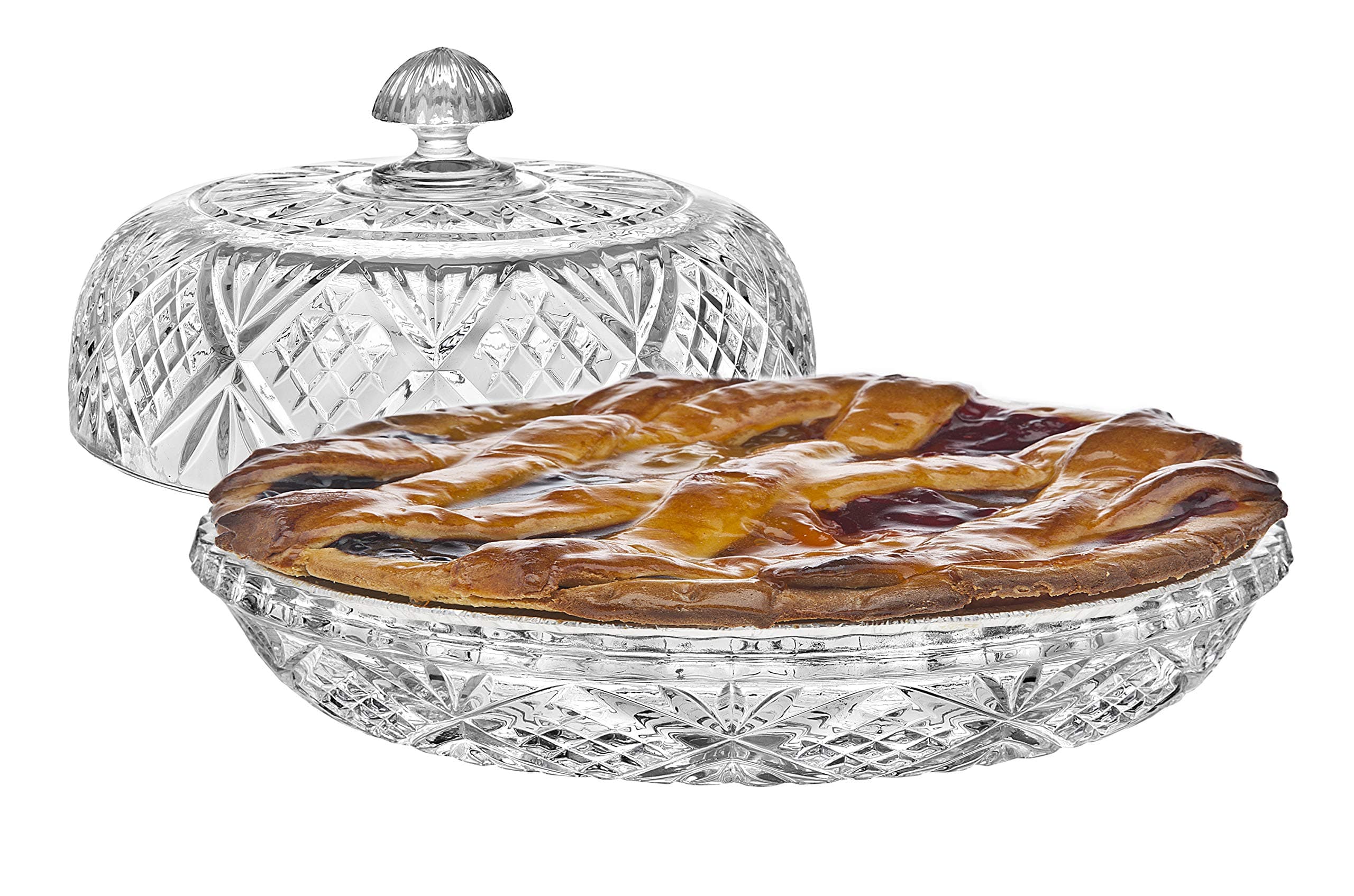 Godinger Glass Pie Dome & Serving Plate