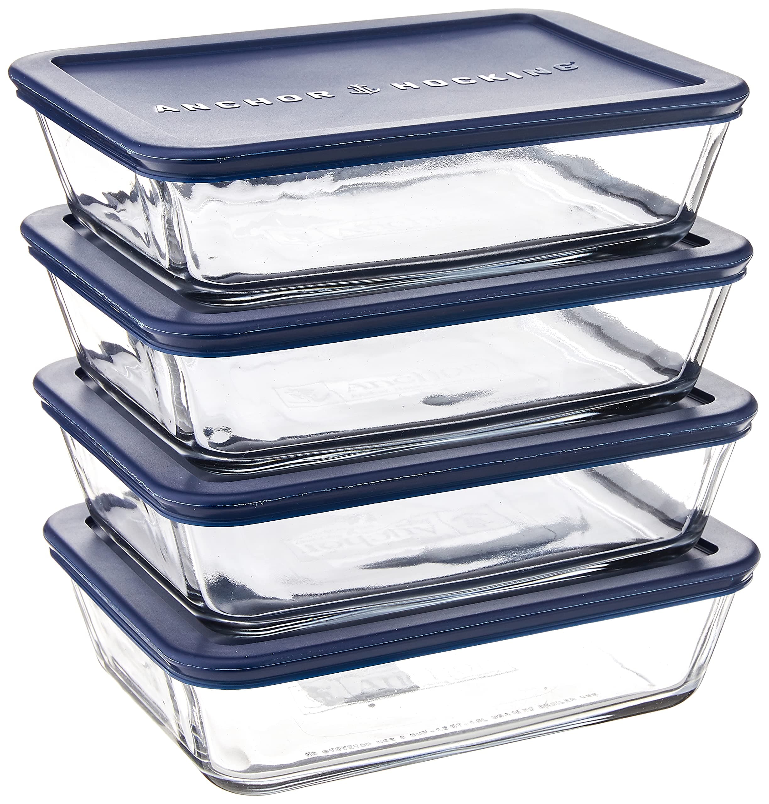 Anchor Hocking 6-Cup Rectangle Food Storage 4-Pack